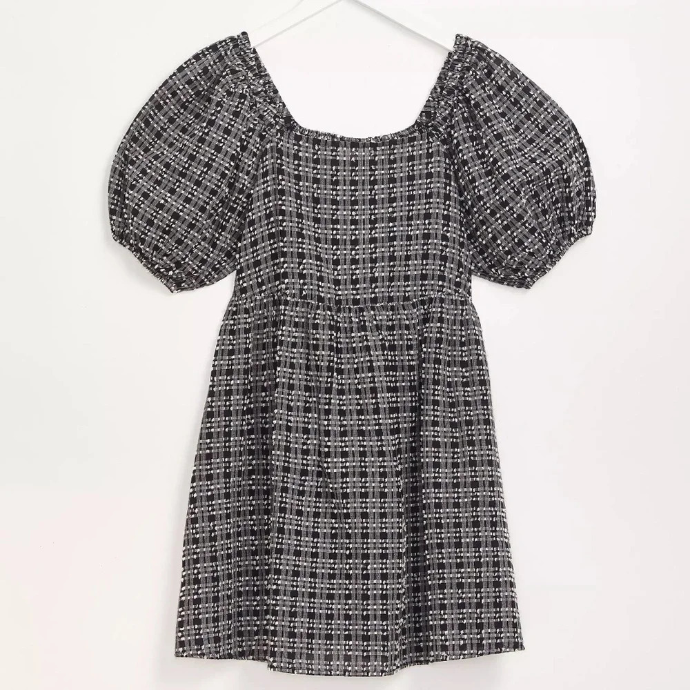 NWT L&G Plaid Babydoll Dress